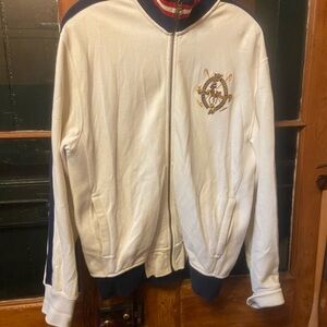 Ralph Lauren White Jacket with Embroidered Crest New York M